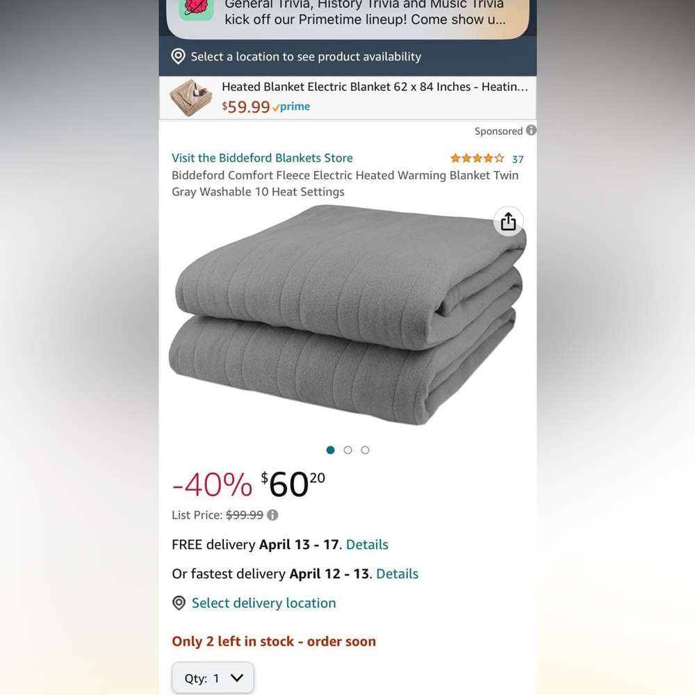Electric Heated blanket